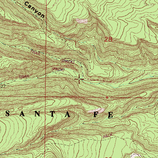 Topographic Map of Vallecitos Canyon, NM