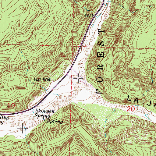 Topographic Map of Vaqueros Canyon, NM