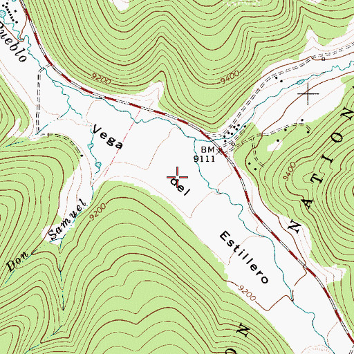 Topographic Map of Vega del Estillero, NM