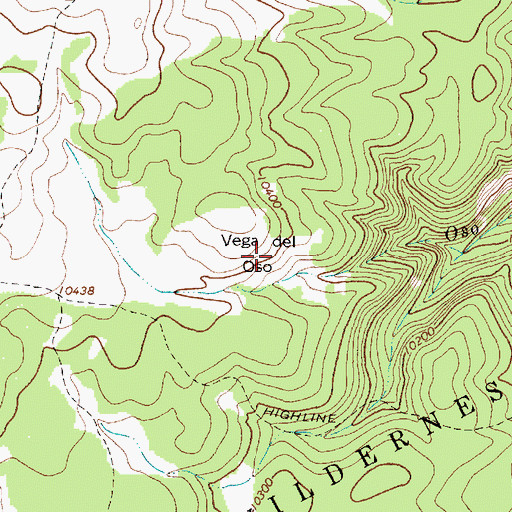 Topographic Map of Vega del Oso, NM
