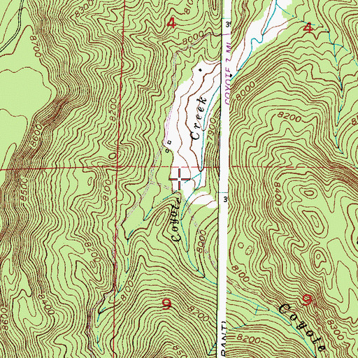Topographic Map of Vega Cochina, NM