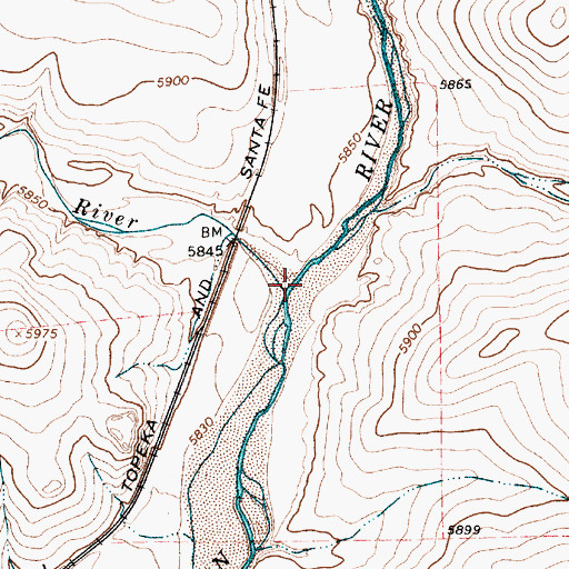 Topographic Map of Vermejo River, NM