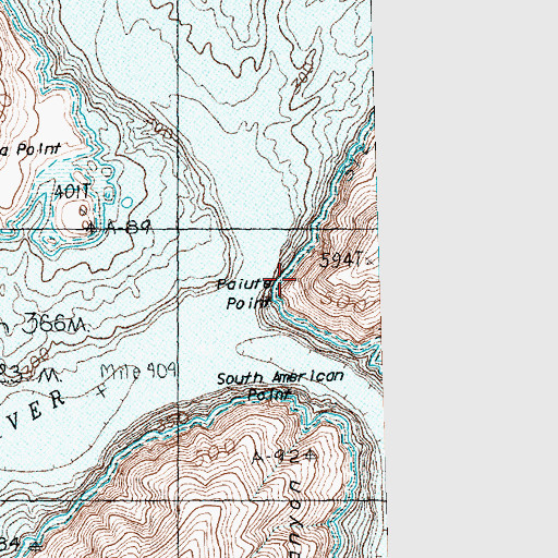 Topographic Map of Paiute Point, AZ