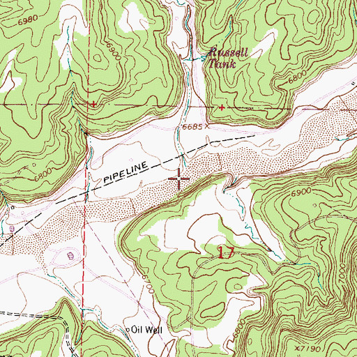 Topographic Map of Vigas Canyon, NM