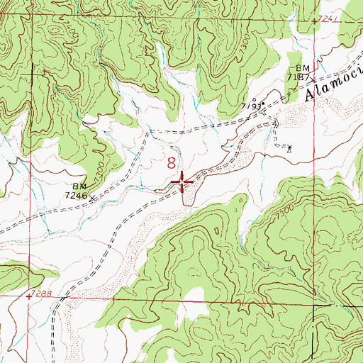 Topographic Map of W H Canyon, NM