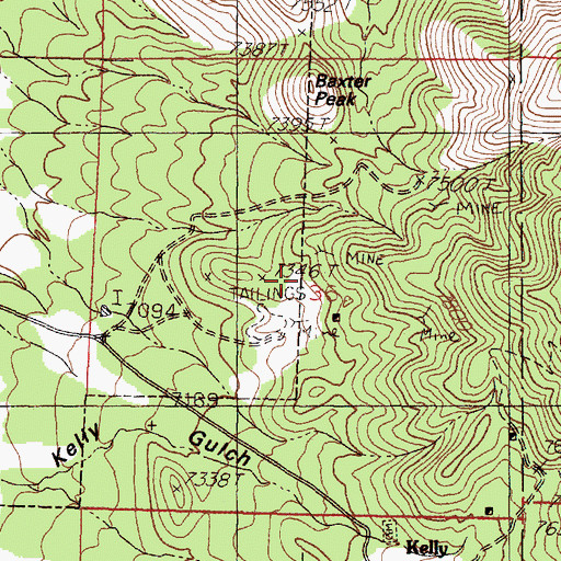 Topographic Map of Waldo Tunnel, NM