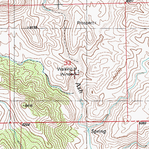 Topographic Map of Walking H Windmill, NM
