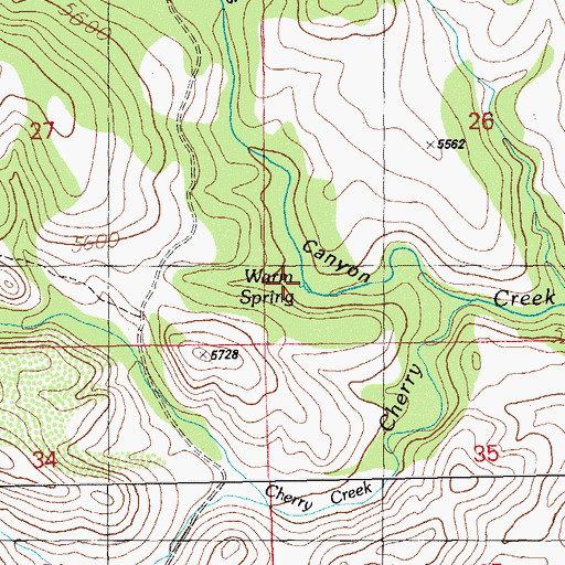 Topographic Map of Warm Spring, NM