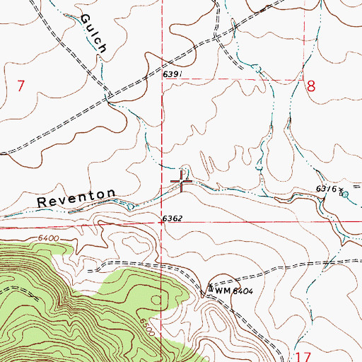 Topographic Map of Warner Gulch, NM
