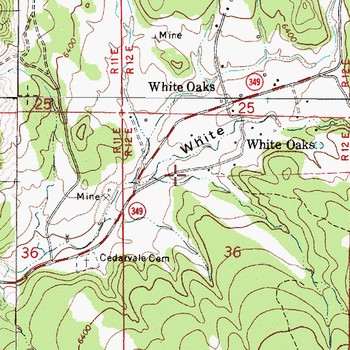 Topographic Map of Water Canyon, NM
