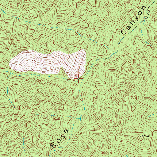 Topographic Map of Water Canyon, NM