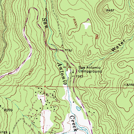 Topographic Map of Water Canyon, NM
