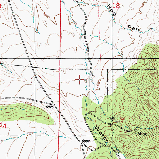 Topographic Map of Water Canyon, NM