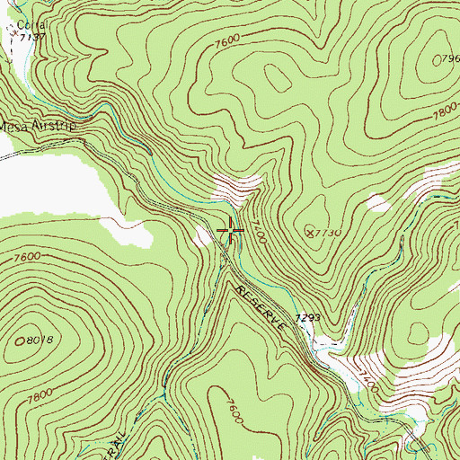 Topographic Map of Water Canyon, NM