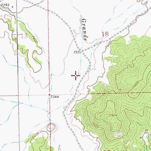Topographic Map of Water Canyon, NM