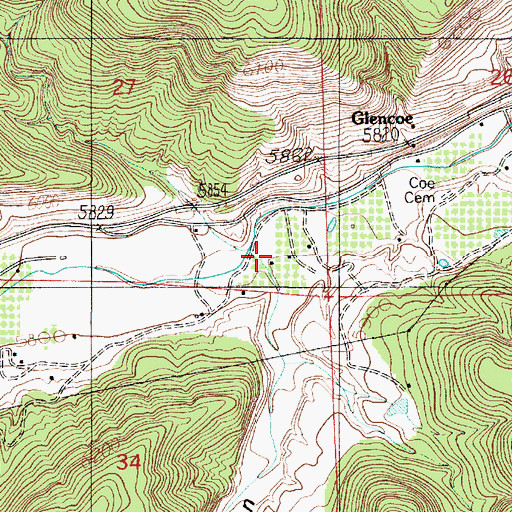 Topographic Map of Water Hole Canyon, NM