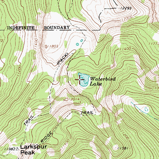 Topographic Map of Waterbird Lake, NM