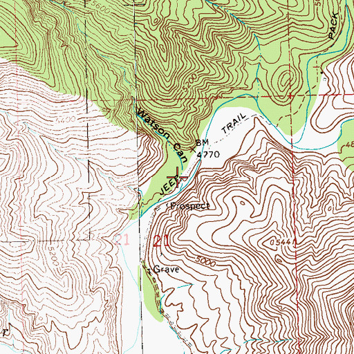 Topographic Map of Watson Canyon, NM