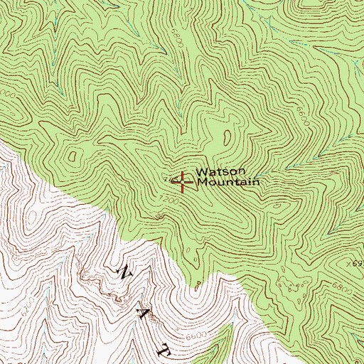 Topographic Map of Watson Mountain, NM