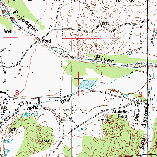 Topographic Map of Well Ditch, NM