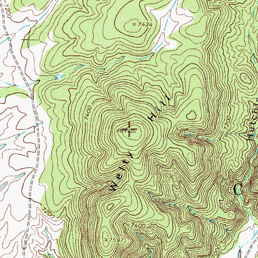 Topographic Map of Welty Hill, NM