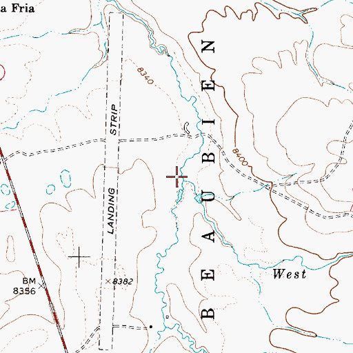 Topographic Map of West Agua Fria Creek, NM