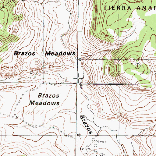 Topographic Map of West Fork Rio Brazos, NM