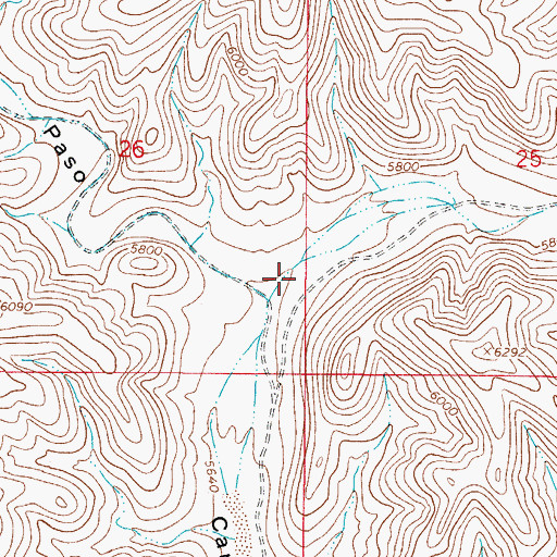 Topographic Map of West McAfee Canyon, NM