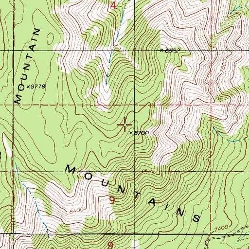 Topographic Map of West Mountain, NM