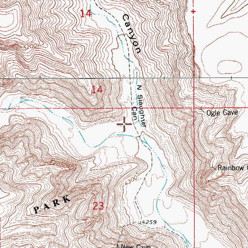 Topographic Map of West Slaughter Canyon, NM