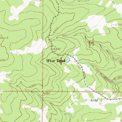 Topographic Map of West Tank, NM