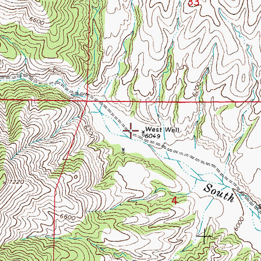 Topographic Map of West Well, NM