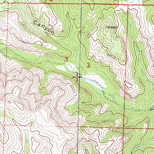 Topographic Map of Whiskey Spring Canyon, NM