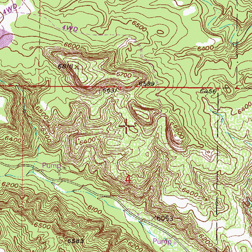 Topographic Map of White Eagle Pumice Mine, NM
