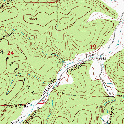 Topographic Map of White Flat Canyon, NM