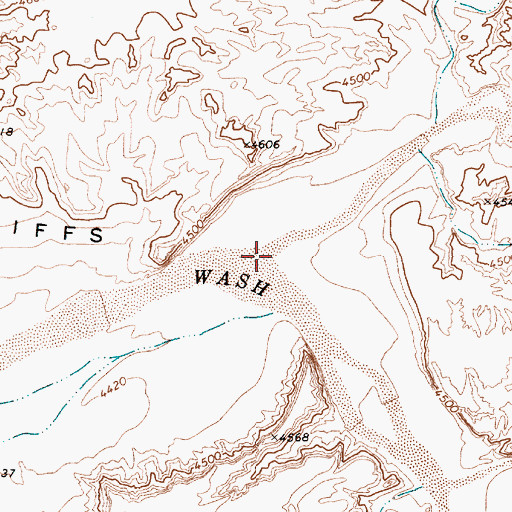 Topographic Map of Paiute Trail Wash, AZ