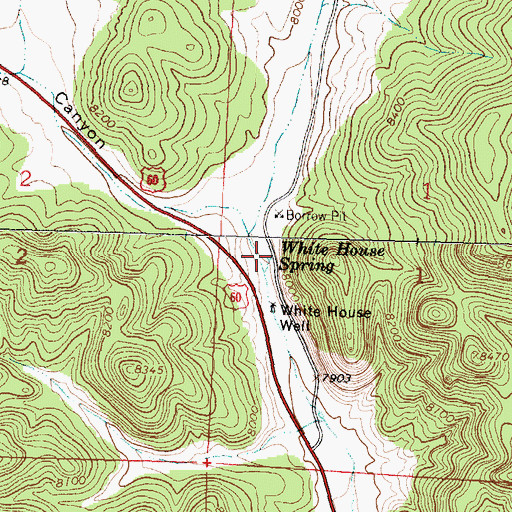 Topographic Map of White House Spring, NM