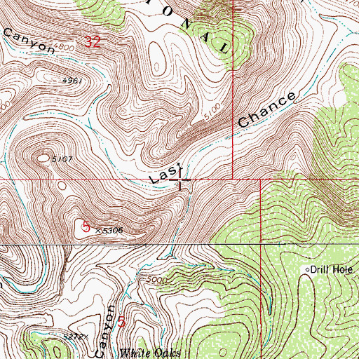 Topographic Map of White Oaks Canyon, NM