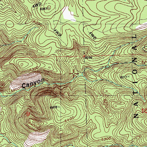 Topographic Map of White Ranch, NM