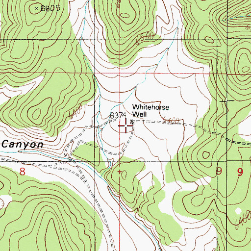 Topographic Map of Whitehorse Well, NM