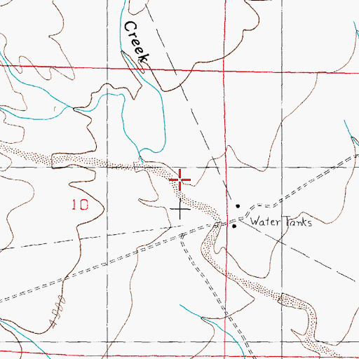 Topographic Map of Whiterock Canyon, NM