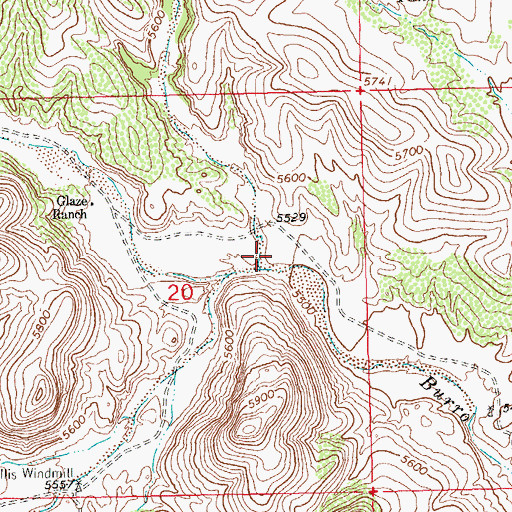 Topographic Map of Whitetail Canyon, NM