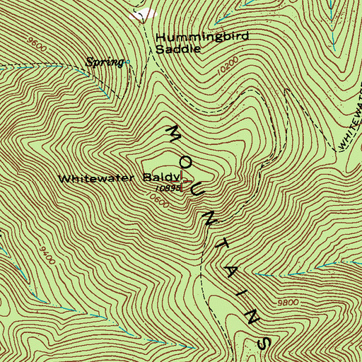 Topographic Map of Whitewater Baldy, NM