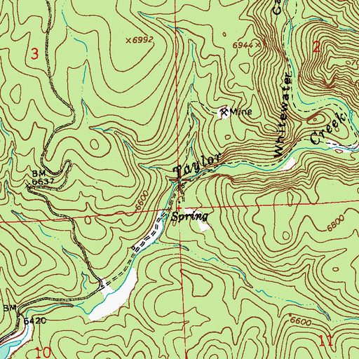 Topographic Map of Whitewater Canyon, NM
