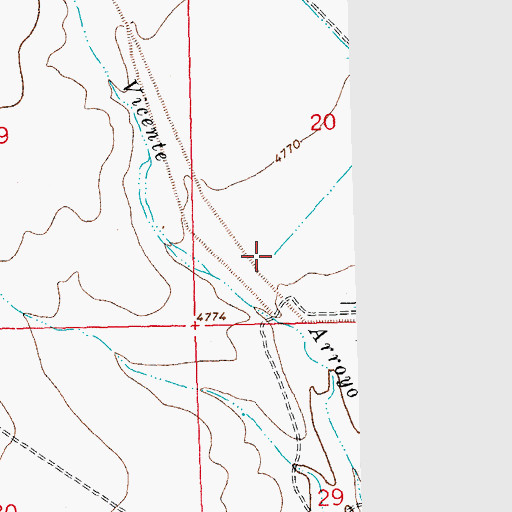 Topographic Map of Whitewater Creek, NM