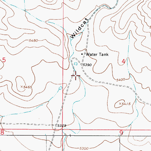 Topographic Map of Wildcat Canyon, NM