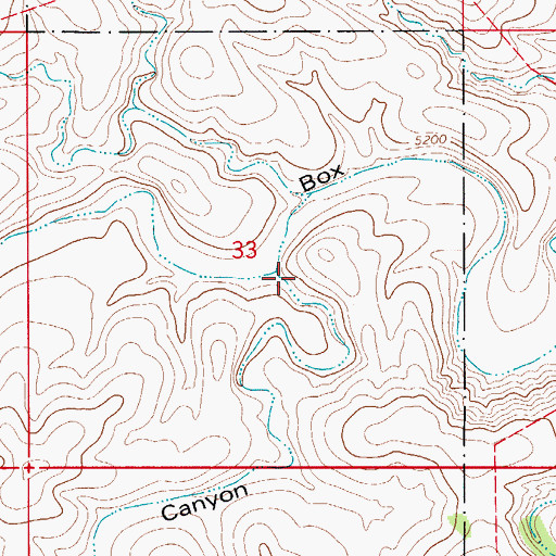 Topographic Map of Wildhorse Canyon, NM