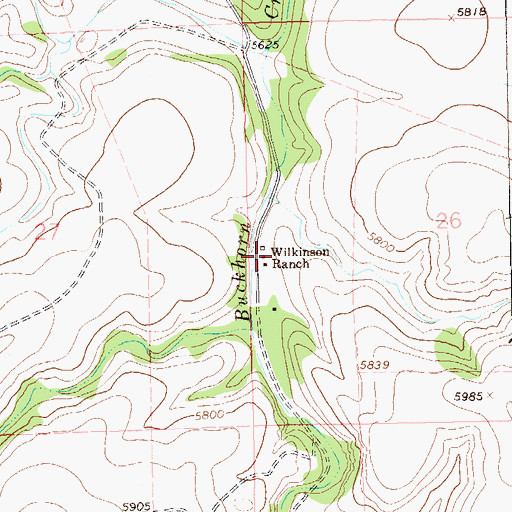 Topographic Map of Wilkinson Ranch, NM