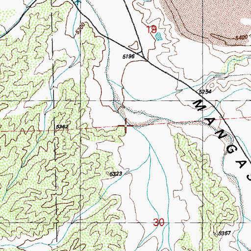 Topographic Map of Willow Creek, NM