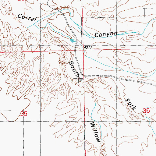 Topographic Map of Willow Draw, NM